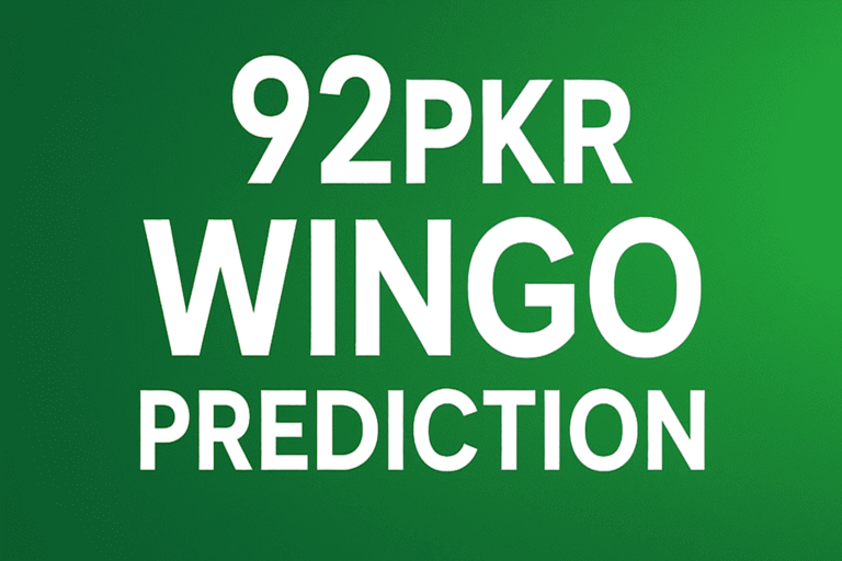 Simple logo representing 92PKR Wingo Prediction
