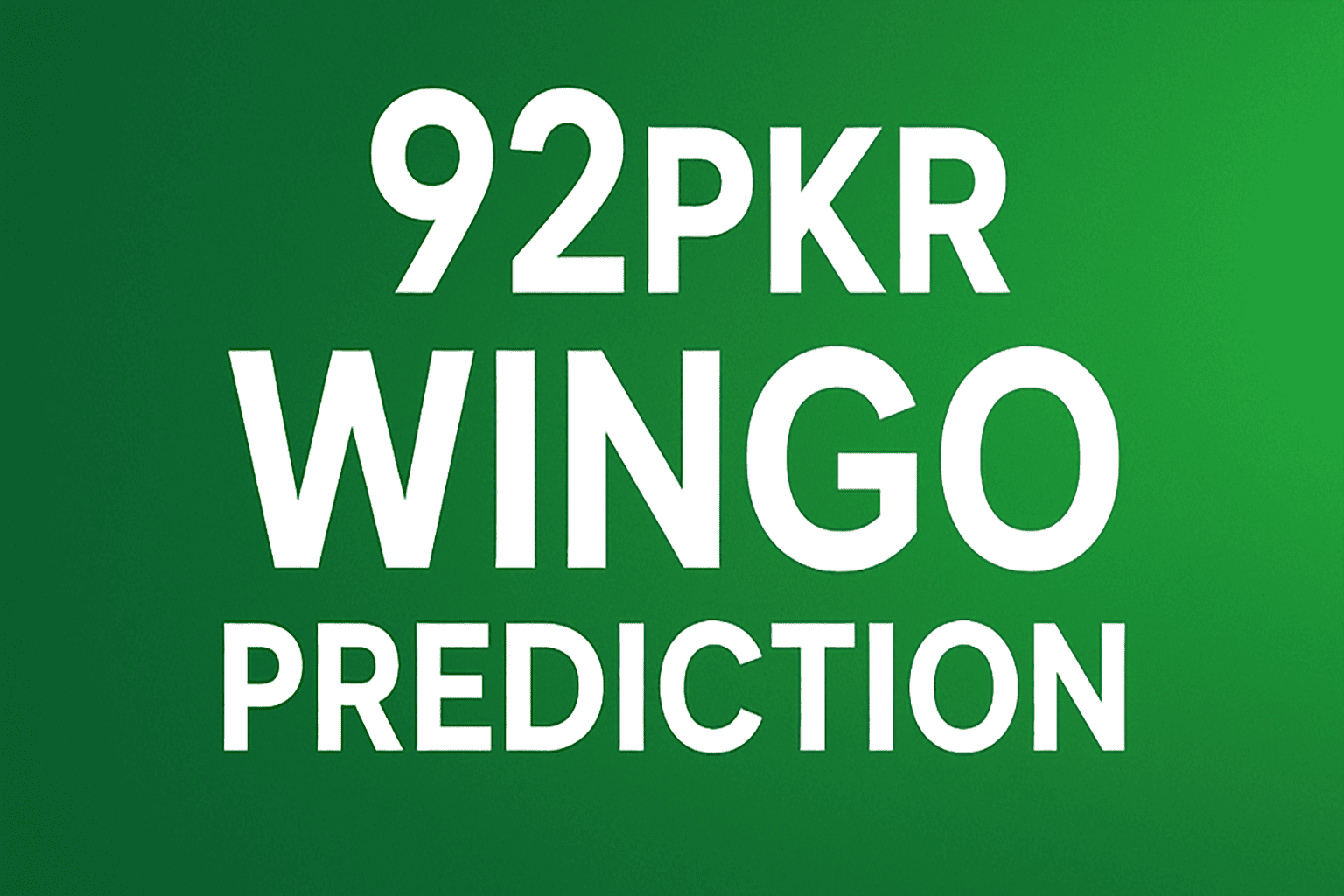 Simple logo representing 92PKR Wingo Prediction
